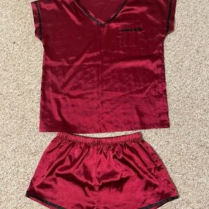 Satin Red Sleepwear Set